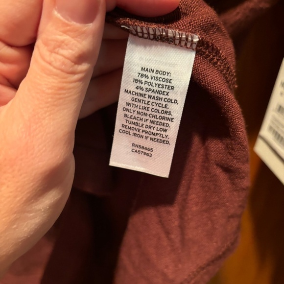 Open Edit Cozy Knit Lounge Top in Brown Raisin Medium NWT - Picture 6 of 7